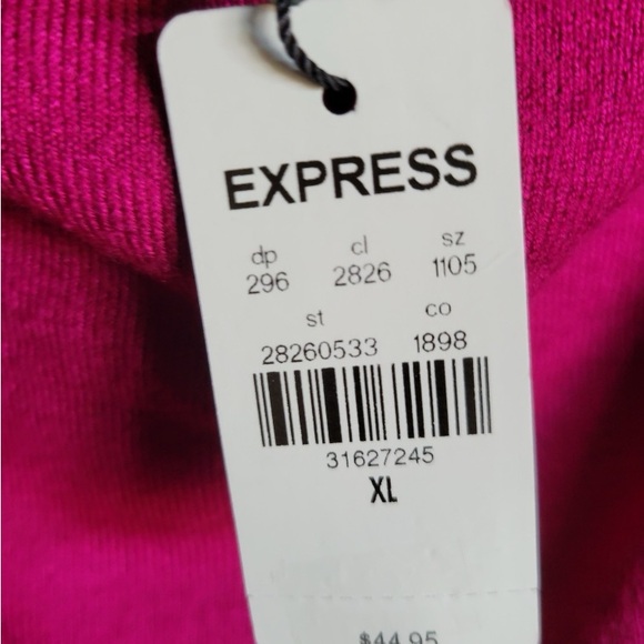 Express Ladies Fuchsia Sweater Strapless Top NWT - Picture 9 of 9